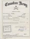 Juliet Chisholm's Certificate of Service with the Canadian Army