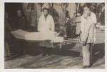 Medical personnel and injured person in China