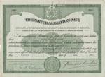 Juliet Chisholm's certificate of Retention of British Nationality. The Naturalization Act.