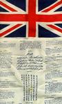 Cloth flag issued to pilots with messages asking for assistance from local allies in several languages