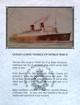 Document titled "Ocean-Going Vessels of World War II" from the WWII Radar Reunion held in Calgary 1996 (1 of 3).