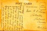 Postcard from Private George Edward Savage to his wife, Alice Ada Savage
