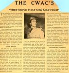 Newspaper clipping "The CWAC's: They Serve that Men May Fight"