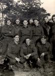 Harry Barrett (back row, third from left) with unit in Germany, Second World War.