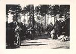 Canadian soldiers in camp during advanced training before going overseas, Petawawa, Ontario, c. 1943.