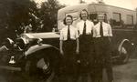 Audrey Johnson (left) Civil Defence Ambulance Driver in England, 1942