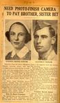 Newspaper article: Peter Taylor and Margaret Taylor (brother and sister) meet on ship bound for England in 1942.